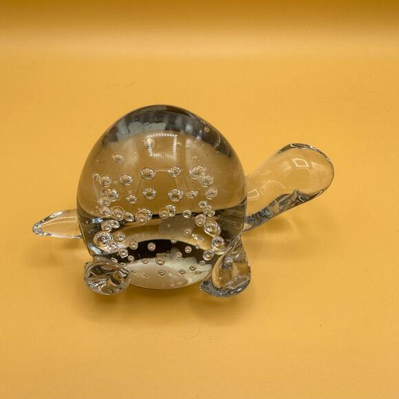Vintage Crystal Turtle Figurine Paperweight Leonard Silver - Picture 4 of 11
